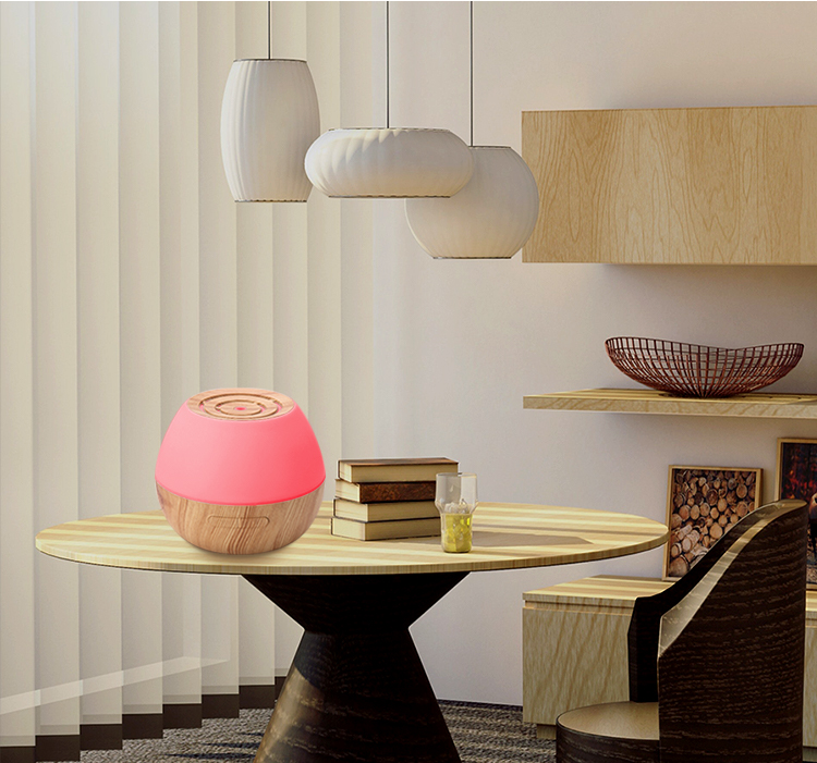 7 Color Led Wooden 300ml Mist Desktop Wood Grain Ultrasonic Diffuser