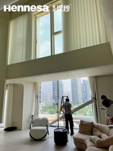 Customizable Fiberglass Retractable Screen Window With Plastic Handle