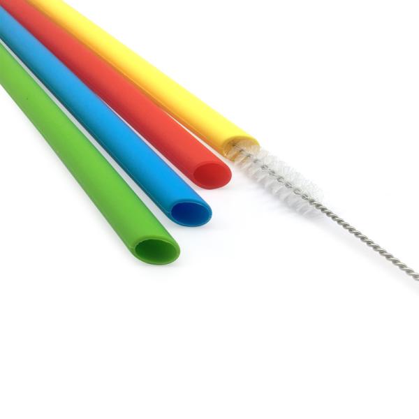 Quality FDA Approved Degradable Silicone Drinking Straws Silk - Screen Print Logo Available for sale