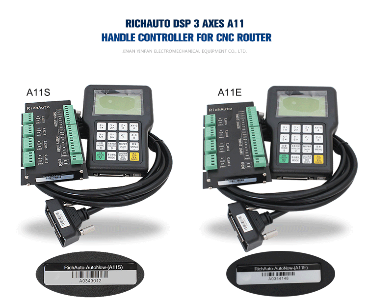 Step Motor/Servo Motor Drive System Richauto DSP A11 Handle Controller for CNC Router