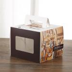 Offset Printing SBS Board Cake Carrying Box With Transparent Window