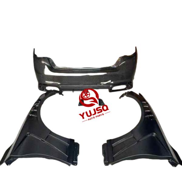 Infiniti Q50 Carbon Fiber Bumper Lip 2014-2022 Universal Fit Screw-On