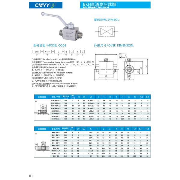 OEM / ODM Steel Hydraulic Ball Valve High Pressure 315 Bar Rated