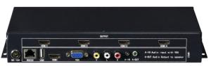 4 Displays Video Wall Processor , Video Display Wall Controller With USB Player