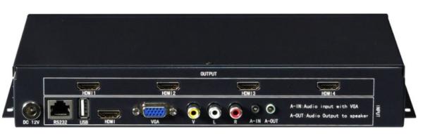 Quality 4 Displays Video Wall Processor Digital Signal Input With USB Player for sale