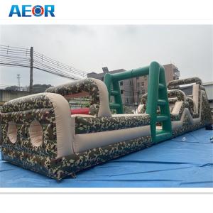 Buy cheap inflatable PVC Camouflage jumping obstacle backyard inflatable obstacle course product