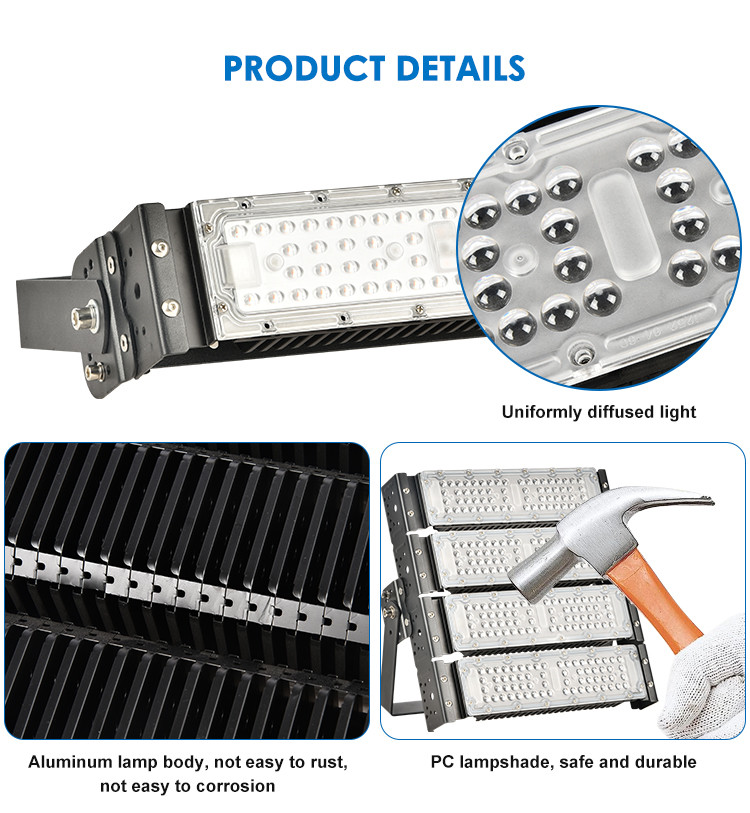 Motion Sensing LED Modular Flood Light 400W 100V-277V