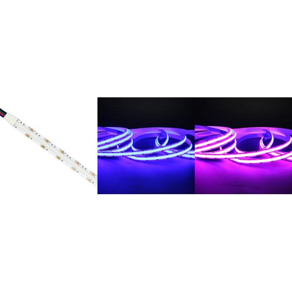 COB RGB 1056LEDs/M Linear Dimmable LED Strip 18W DC24V RA90 For Indoor Decoration