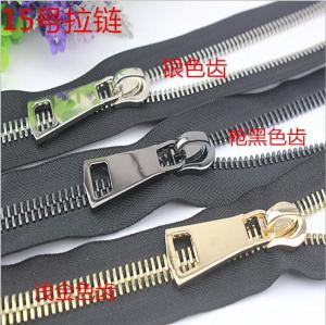 Buy cheap Personalized simple design zinc alloy 3 color 15# zipper with zipper puller slider for handbag product