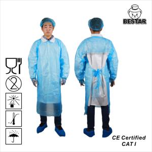 Buy cheap Waterproof Lab Disposable Isolation Gown AAMI PB70 Level 2 CPE product