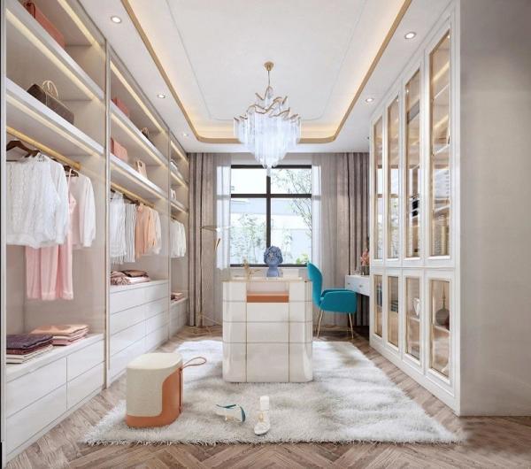 Quality Blum Metal Frame Sliding Door Walk In Closet Wardrobe Clothing Cabinets ISO9001 for sale