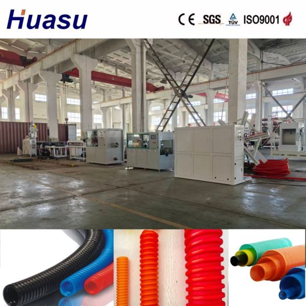 32mm-1600mm Cable Protection Corrugated Pipe Extrusion Line With PLC Control Touch Screen Interface And High Automation