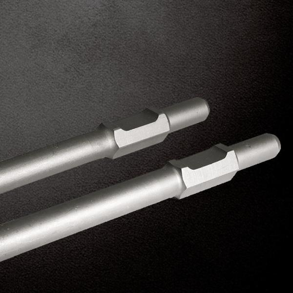Quality 30mm 40mm 410mm Hex Flat Point Chisels，for the breaking work on brick wall and high hardness concrete for sale