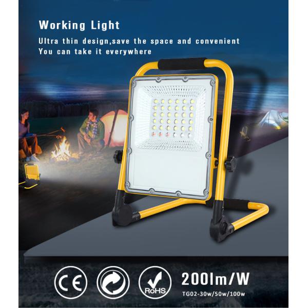 Outdoor Portable Wireless Led Work Light Super Bright 100watt 200lm/W