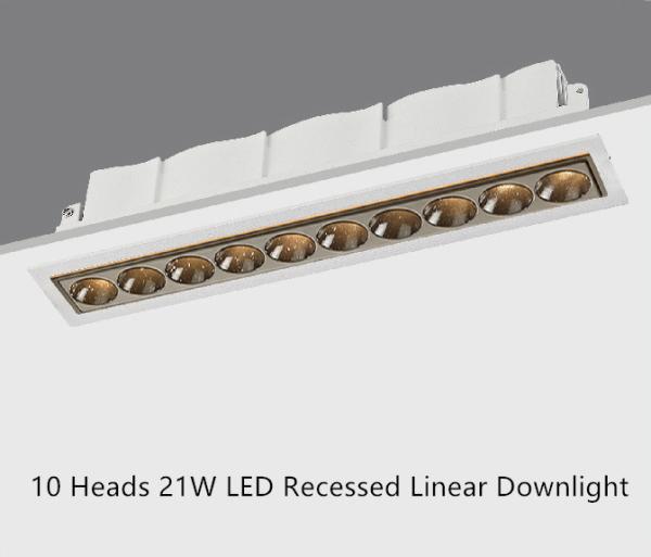 Quality 10 Heads 21W Led Down Lighting Recessed Linear Downlight Cree XPE LED for sale
