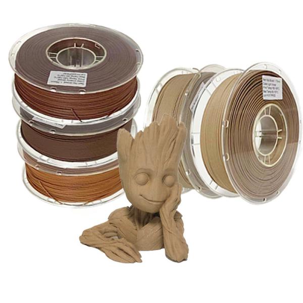Quality PINRUI Wood PLA 1.75mm 1kg 3D Printer Filament for sale