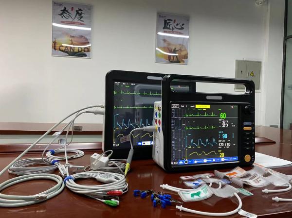 Quality Multi Language Veterinary Multiparameter Monitor With ECG NIBP SPO2 2Temp for sale