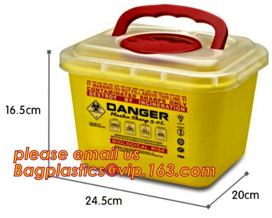 Quality Medical Plastic Disposable Wall Mounted Un3291 Sharp Container, Disposable sharps container round sharp box medical wast for sale