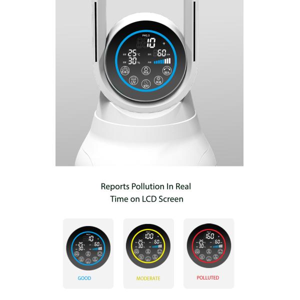 Homefish 2023 Latest Bladeless Oscillating Fan Air Purifier H13 Hepa Filter Floor Standing air purifier for home