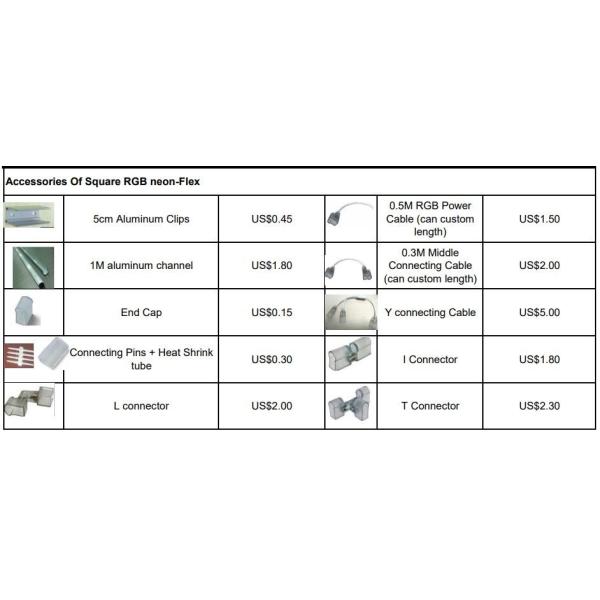 50m spool 18x18mm square flexible custom led neon tube lights rgb color changing neon