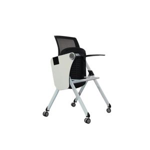 Indoor 4 Wheels Metal Plastic Ergonomic Folding Office Chair