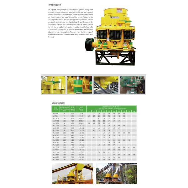 Granite Stone Cone Crusher Machine 120tph High Strength Firm Structure