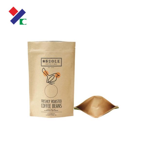 Food Grade Kraft Paper Pouch 1000g Heat Seal Printed Customized size
