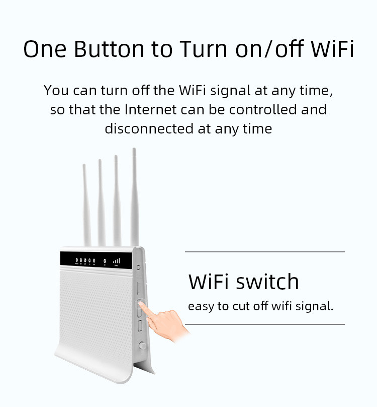 Unlock Wireless Router 1200mbps , 32 Users Wireless Dual Band 4G LTE Router