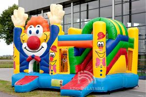 China Clown Bouncy Castle Rentals Bouncer Multiplay Child Party Inflatable House With Slide on sale