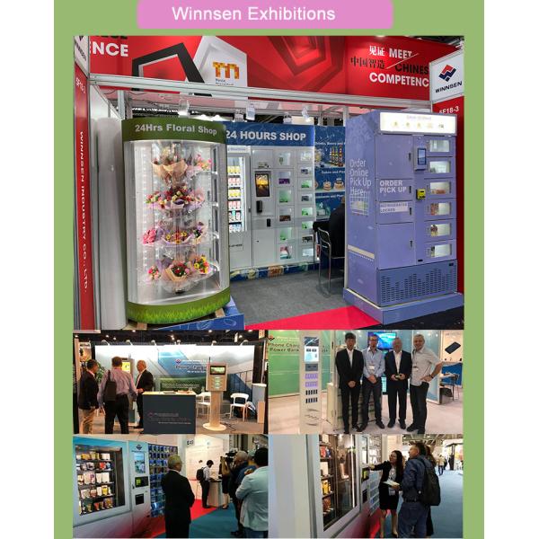Luxury Flower Bouquet Vending Machine With Big Touch Screen 220V High Capacity