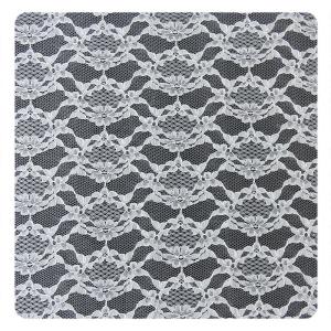 China White Thin Plain Flower 100% Nylon Net Mesh Lace Fabric 1.5 - 1.55m Width on sale