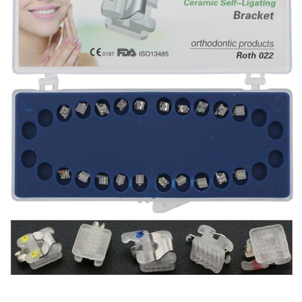 High Accuracy Self Ligating Braces , Lower Friction Force Ceramic Teeth Braces
