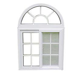 Quality Small Arch PVC Sliding Window Double Glazed 3 Tracks Sliding Windows For House for sale