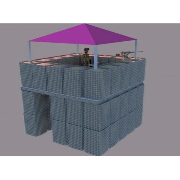 50x50mm Galvanized Steel Gabion Barrier for Military Defense