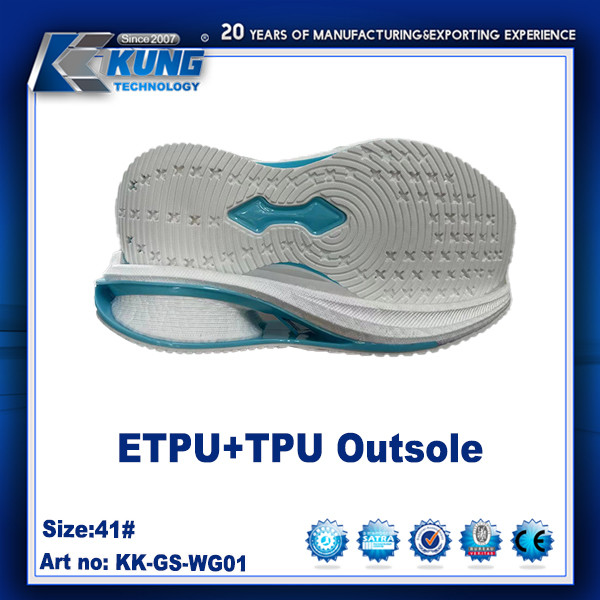 Nontoxic TPU Rubberized EVA Sole Waterproof Rubber Traction Sneaker Outsole