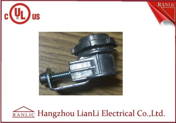 Quality Grey Galvanized Saddle Connector 3/8" 1/2" for Metallic Flexible Conduit UL CUL listed for sale