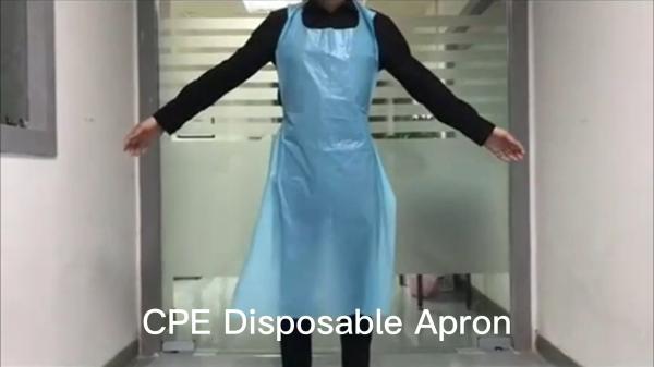 Quality S&J Biodegradable Disposable Waterproof Poly Aprons 1 Mil. Unisex Covers PE Disposable Plastic CPE Aprons Oil-proof Protection for sale