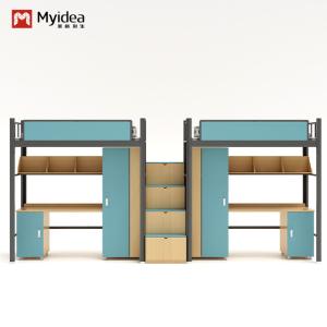 Buy cheap ODM Service Student Bunk Bed With Stairs And Desk For School Dormitory Support customization product