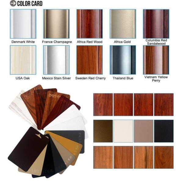 Wooden Surface Aluminum Section Aluminium Sliding Window Frame