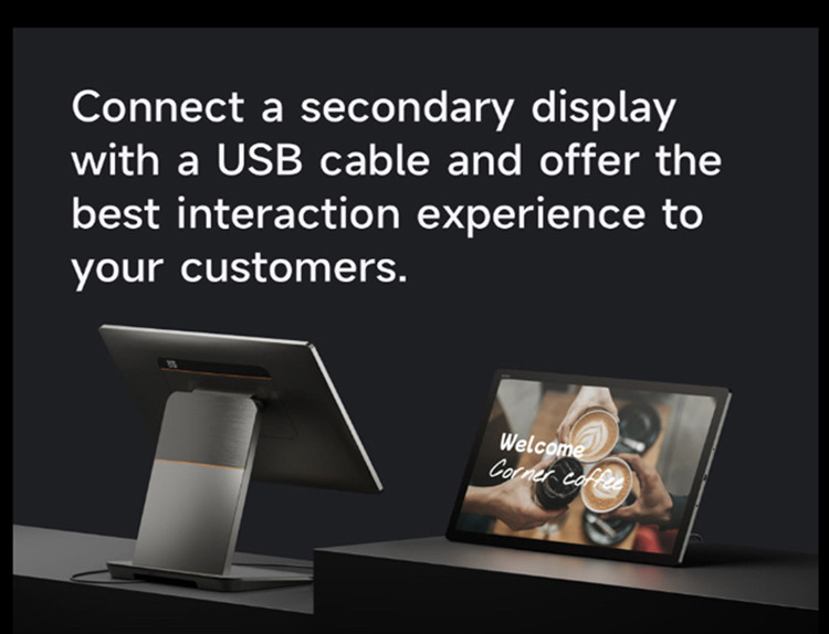 Android Restaurant POS Terminal With 10 Second Display And 2.4GHz Processor