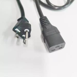 China Black Heavy Duty Power Supply Cable Cord 14AWG IEC C14 To NEMA6-15P on sale