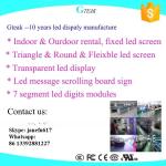 multi-color 6 digit 7 segment digital led clock display screen