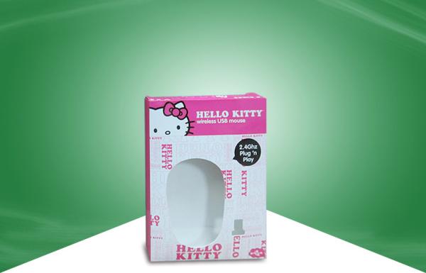 Quality Full Color Paper Packaging Boxes Carton Box With  Window For Hello Kitty Mouse for sale