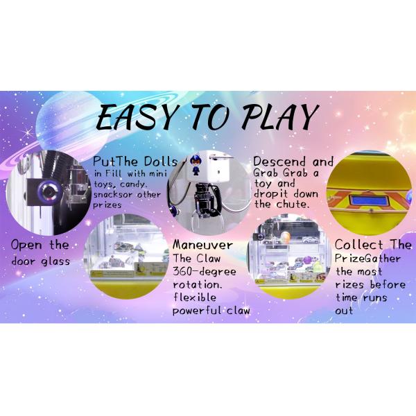 Mini Claw Machine Coin Operated Amusement Arcade Plush Toy Game Machine For Kids