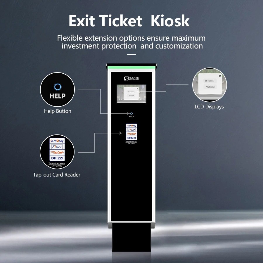 Self Service Parking Fee Machine For Indonesia LPR Solution Parking Ticket System