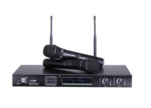 Buy cheap Wireless Collar Microphone Digital Audio Processor Karaoke Speaker Systems Dual Channel product