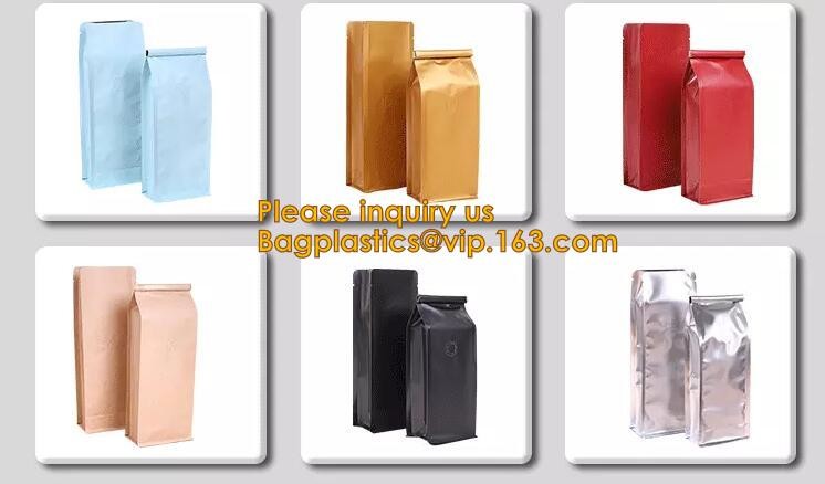 Transparent bopp/opp square block bottom bags with side gusset,Bopp Block Square Bottom Bag,Clear Square Bottom Bags,Can
