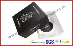 China CMYK Printed Round Embossed Rigid Gift Boxes , Custom Printed Paper Packaging Boxes For Headphone on sale