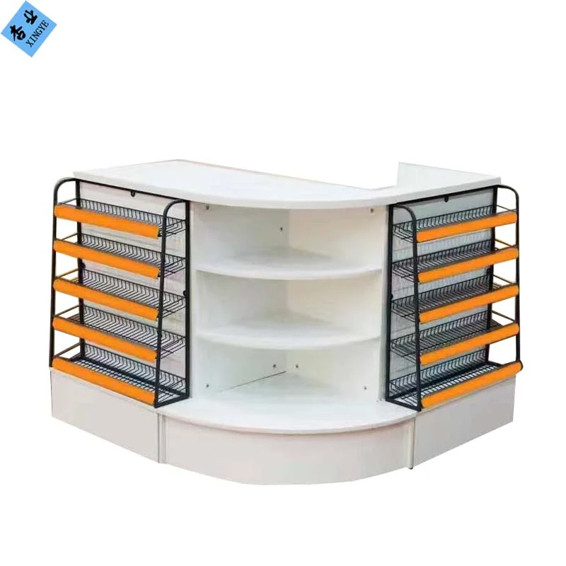 Customized Supermarket Checkout Counter Cold Rolled Steel Cashier Counter