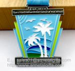 Metal Challenge Awards Medal with ribbon, custom enamel color filled challenge